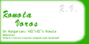 romola voros business card